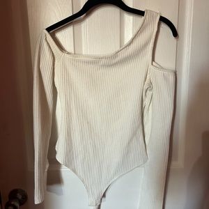 LE LIS WHITE BODYSUIT WINTER GOIGN OUT TOP WOMENS SIZE SMALL S LELIS